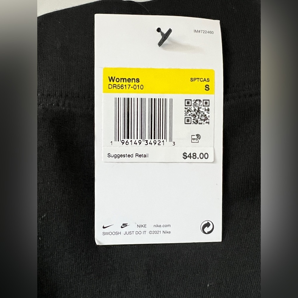 Women’s Nike Leggings Blk/Wht Sz S - Picture 3 of 4